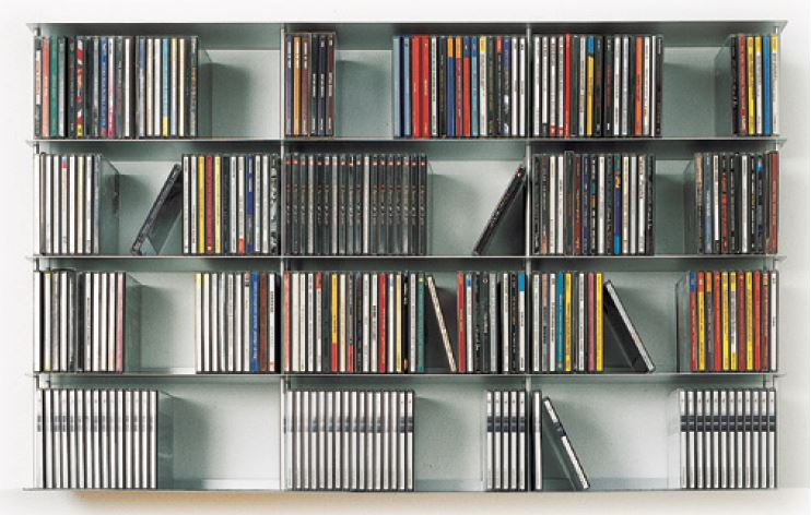 KRIPTONITE porta CD da parete KROSSING 100 x 60 cm (Alluminio - Metallo) 