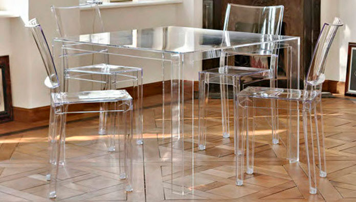 Tavolino da salotto quadrato in vetro trasparente Kristen