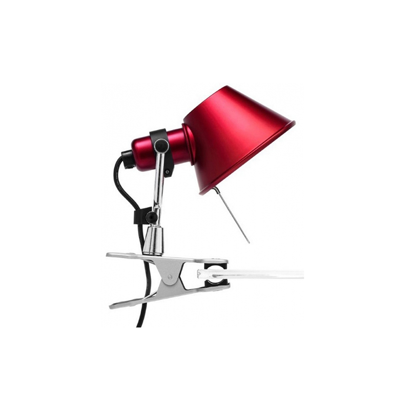 ARTEMIDE lampada a pinza TOLOMEO MICRO PINZA (Rosso, halo/Led - Alluminio,  acciaio) 
