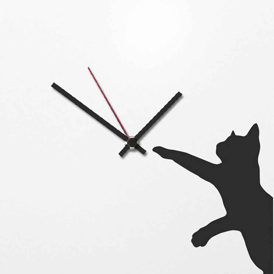Horloge magnétique chat noir