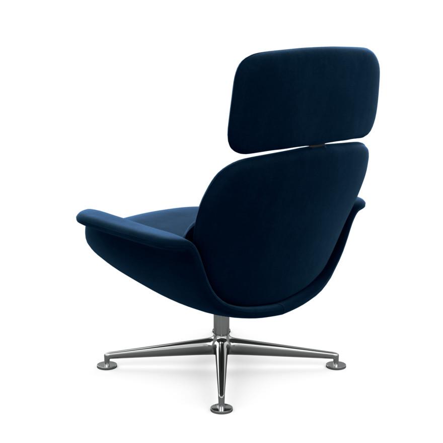 KNOLL swivel armchair KN02 in fabric with high reclining ...