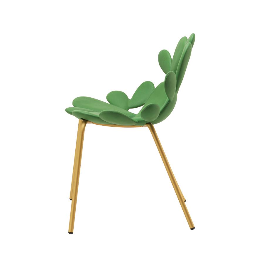 Qeeboo set 2 sedie di design Filicudi Chair verdi e ottone - Candida  Celiento