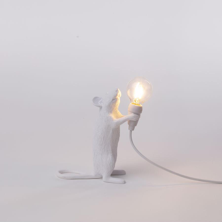 SELETTI lampada da tavolo MOUSE LAMP MAC (Bianca - Resina) 