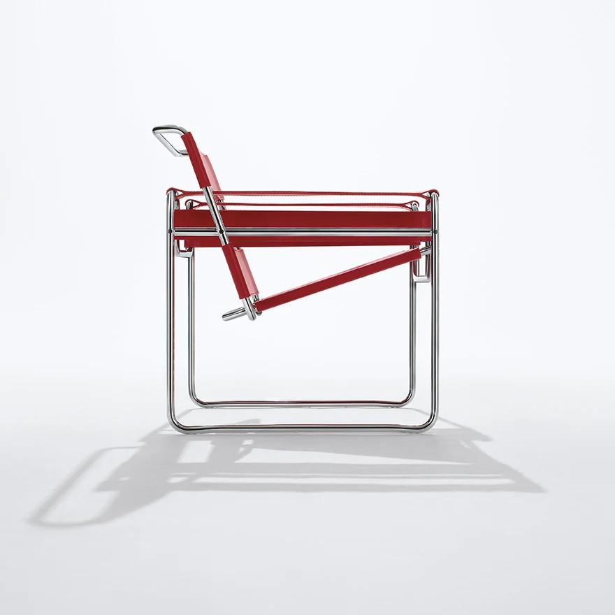 Knoll Poltrona Wassily By Marcel Breuer Naturale Cuoio Standard E