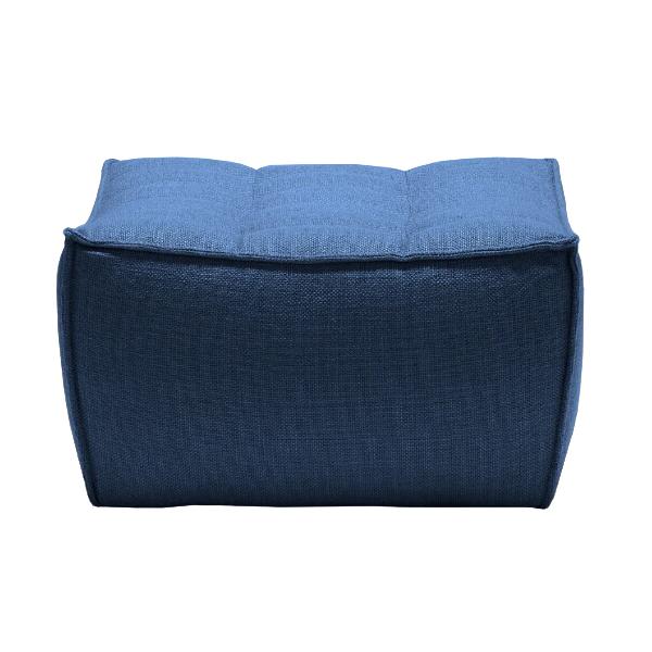 ETHNICRAFT pouf poggiapiedi N701 (Blu - Tessuto) 