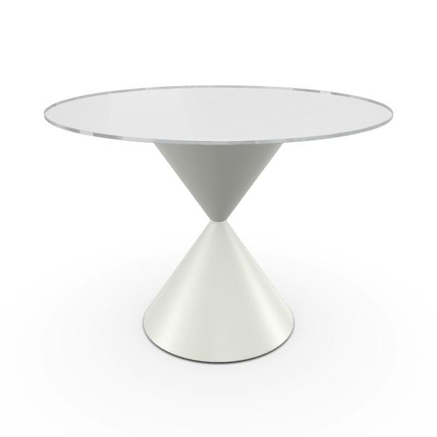 MIDJ tavolo rotondo CLESSIDRA Ø 100 cm (Cat. HL1 - Top melaminico HL e base  in metallo) 