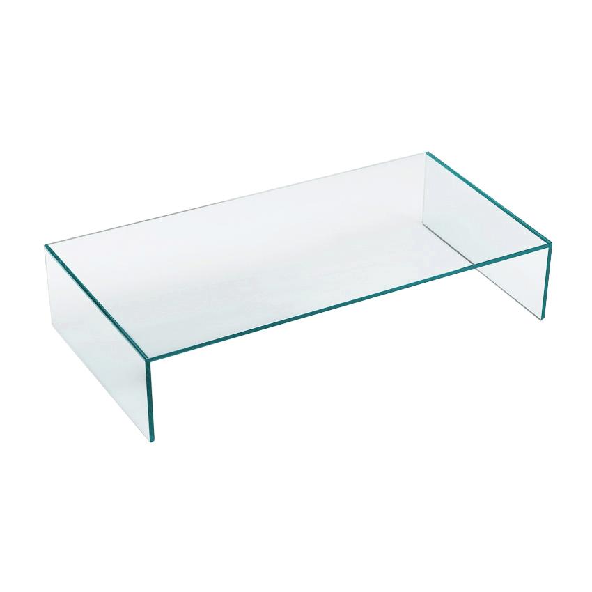 TONELLI tavolino EDEN (118 x 88 x h 40 cm - Vetro trasparente) 