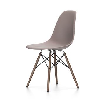 VITRA sedia con basamento scuro Eames Plastic Side Chair DSW NUOVE  DIMENSIONI (Mauve Grigio - Polipropilene e acero scuro) 