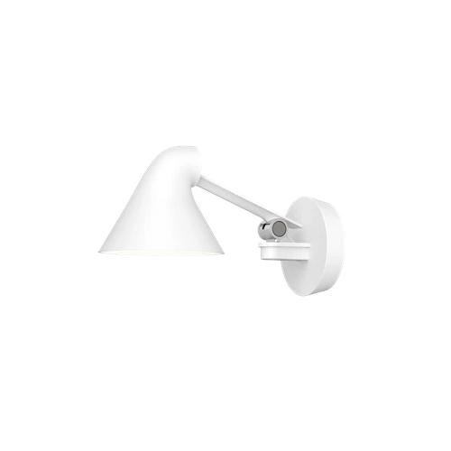 LOUIS POULSEN lampada da parete NJP WALL BOX con braccio corto (Bianco  2700K - Alluminio) 