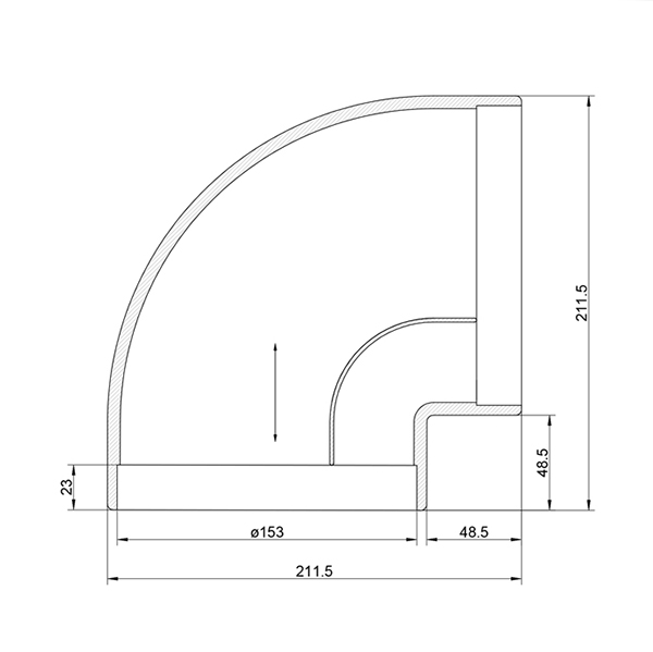 ELICA raccordo circolare curva 90° KIT0121006 per cappa NIKOLATESLA  ASPIRANTE (Bianco - Plastica) 