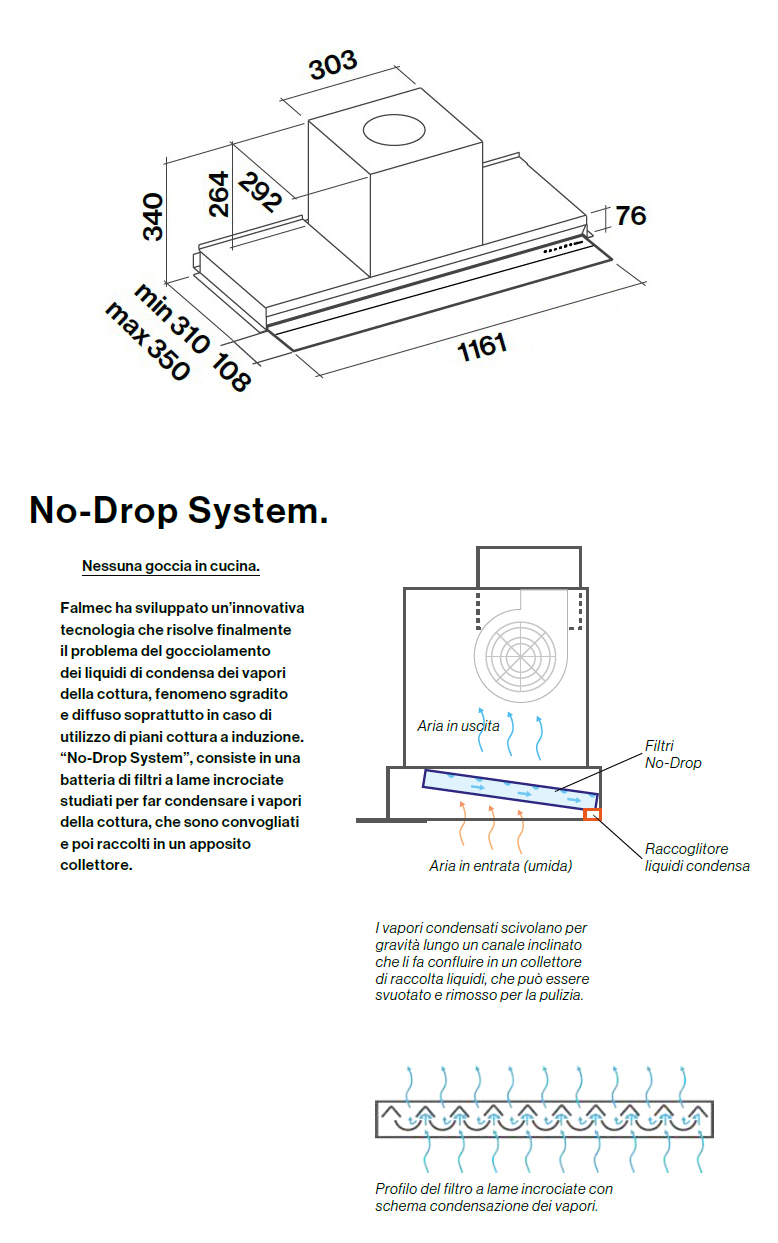 Falmec Virgola No-Drop Touch