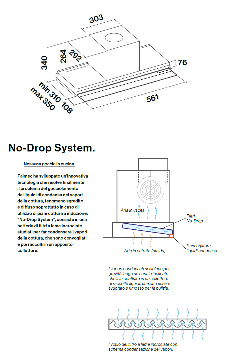 Falmec Virgola No-Drop Touch